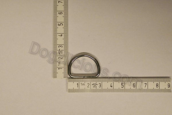 D - Ring 22x16x3,2mm Stahl, vernickelt und geschweißt