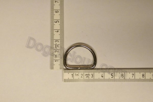 D - Ring 25x18x3,4mm Stahl, vernickelt und geschweißt