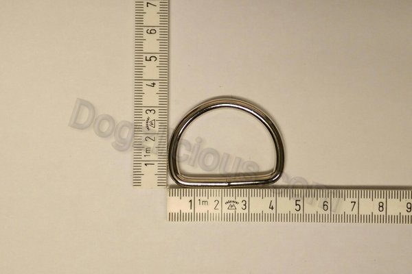 D - Ring 40x25x5,0mm Stahl, vernickelt und geschweißt